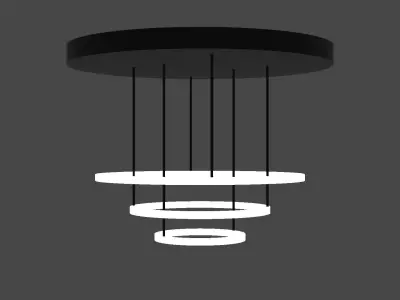 Modern Chandelier Low-poly 3D model