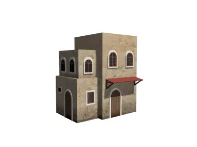 Middle Eastern Style Building - PBR Game Ready Low-poly 3D model order