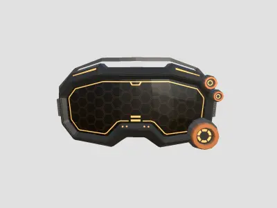 SciFi Glasses Low Poly A01 - Character Design Low-poly 3D model