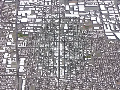 Huntington Park - 3D City Model Low-poly 3D model