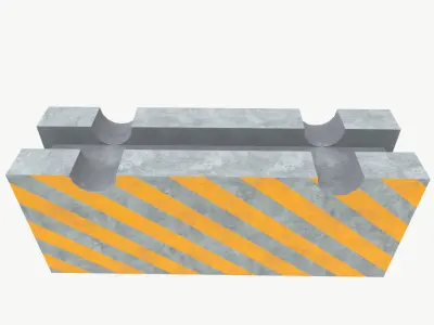 Concrete block 3D model