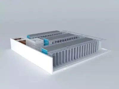 Data Center Room 3D model
