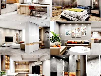 Kitchen- modern and Classic 3D Model Pack