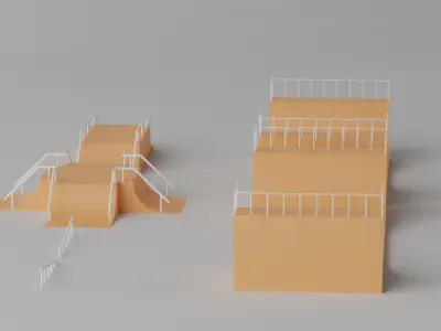 Cartoon Skate Park 3D model