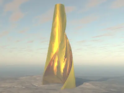 Weird Gold Tower 3D model