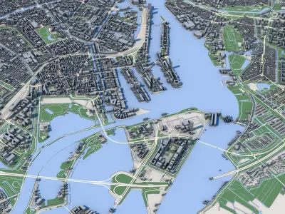 Amsterdam City Netherlands 3D model