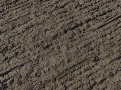 Weathered Rubble Stone Wall PBR Texture  Texture