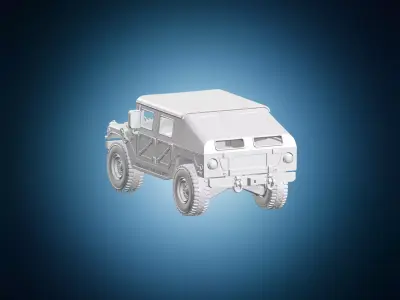 Humvee Military Vehicle Truck Model 3D print model