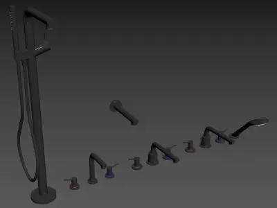 Bath Faucet Collection HANSGROHE Talis S set 2 3D model