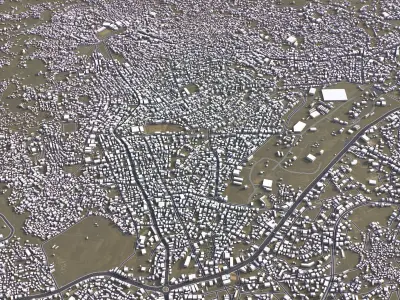 Ibb - 3D City Model Low-poly 3D model