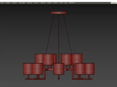 CPRN Homood TWO TIER CHANDELIER Low-poly 3D model