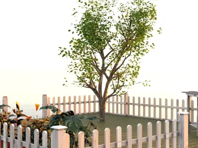 Garden Park Low-poly 3D model