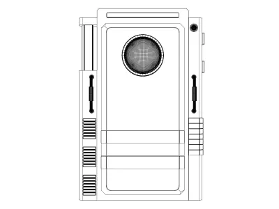 Sci-fi door  Low-poly 3D model