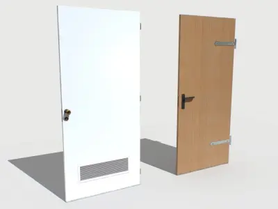 Basement Doors Pack 1 Low-poly 3D model