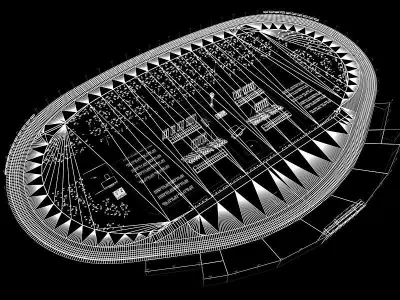 Chicagoland Speedway Game Ready Low-poly 3D model