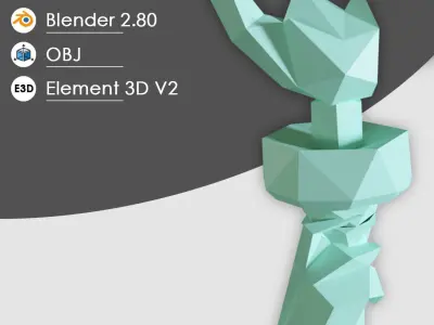 Low poly Statue of Liberty Low-poly 3D model