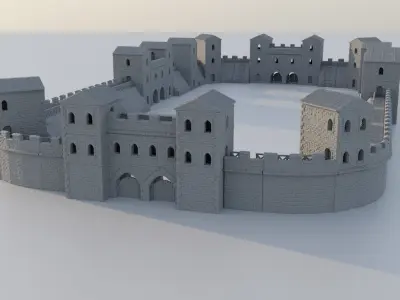 Roman Fort Tabletop Terrain 28 MM 3D print model
