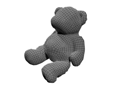 Teddy Bear 1 Low-poly 3D model