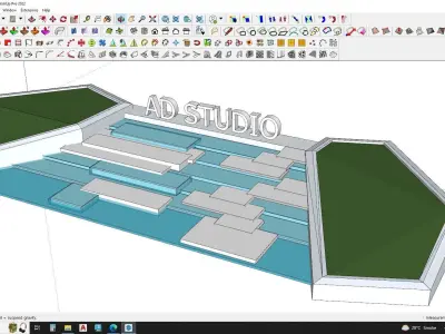 City central park landscaping 3D model