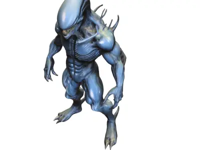 Xenomorph Brute Alien Creature  Low-poly 3D model
