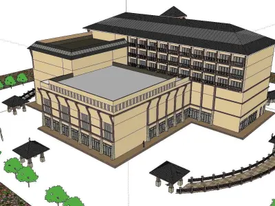 vacation spot-Resort-Fashion Leisure Hotel-0175 3D model
