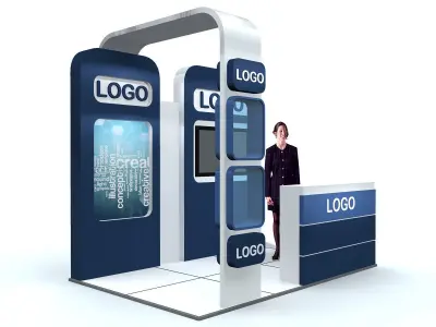 Exhibition Stand - ST0012 3D model