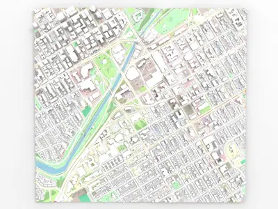 Cityscape Ottawa Canada 3D model