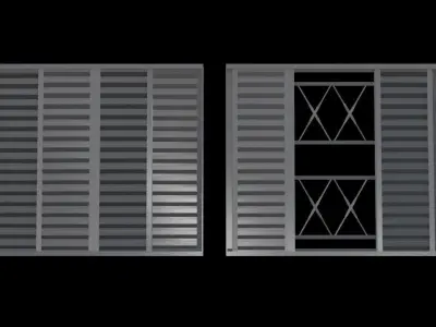 Window with shutters Free low-poly 3D model