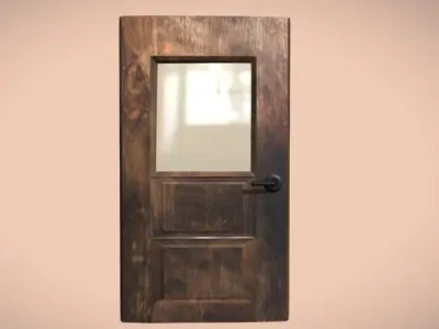 wooden door Free 3D model shop