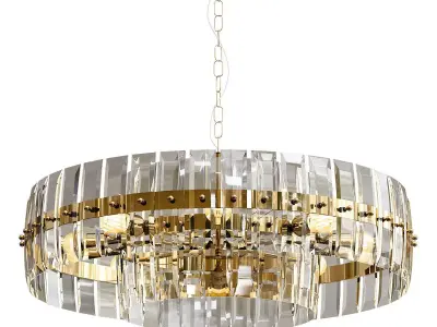 millennium gold crystal chandelier - 3D model