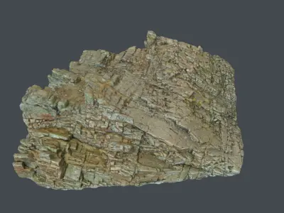 3d scanned rock cliff Q 3D model