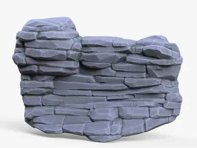 Stylized Stone Rock Pack Low-poly 3D model