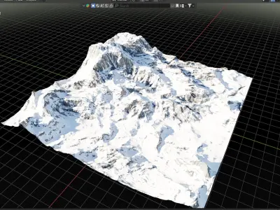 Snow Terrain 02 3D model