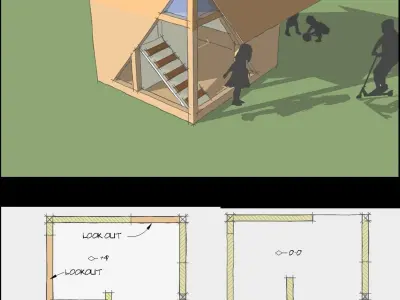 Playground - Playhouse The Cardboard box  3D model