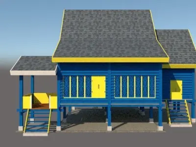 RUMAH TRADISIONAL MELAYU PULAU PINANG PULAU MUTIARA Free 3D print model