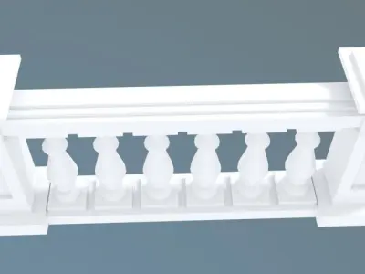 Concrete balustrade 3D 3D print model