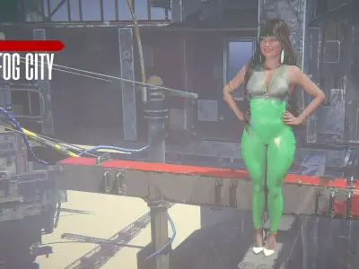 cyberpunk - Fog City HDRP Low-poly 3D model