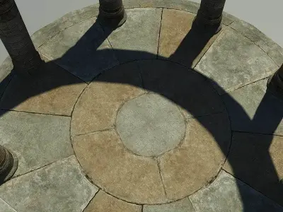 Ancient Altar Low-poly 3D model