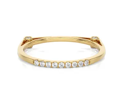 Light Minimalist Diamond Ring 3D print model