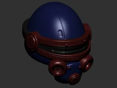 helmet high poly sculpt 3d printable ver 7 3D model 3D model 74