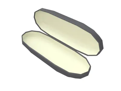 Eyeglasses Empty Case v1 001 Low-poly 3D model