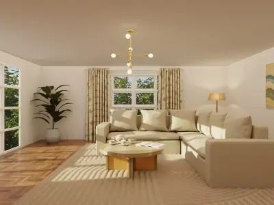 Living Room Interior design 3D model get