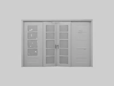 Folding door model 3D model