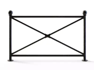 Sidewalk Barrier Low-poly 3D model