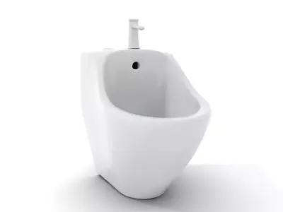 Glossy Ceramic Bidet model pack Low-poly 3D model