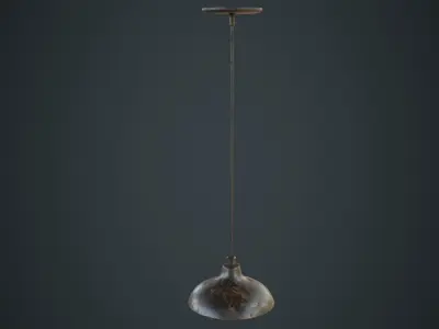 Hanging Lamp 5C Low-poly 3D model