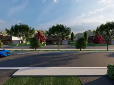 3D Villa Family House Neighborhood 3D model 3D model