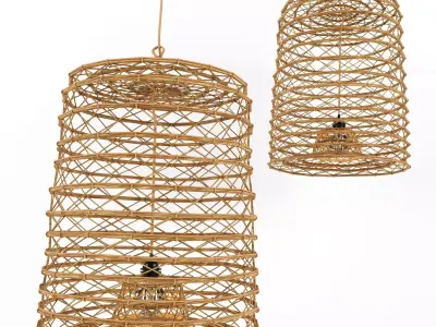 Bamboo Lamp 10 3D model