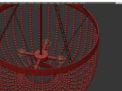  Bergamo 4 Light Pendant Low-poly 3D model