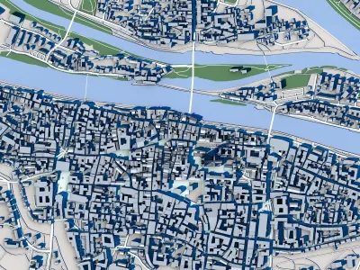 Regensburg City Germany 3D model